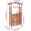 vidaXL Solid Pine Wood Medium Pergola in Brown