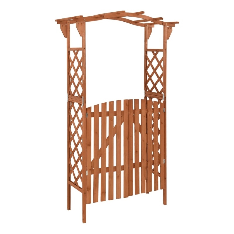 vidaXL Solid Pine Wood Medium Pergola in Brown