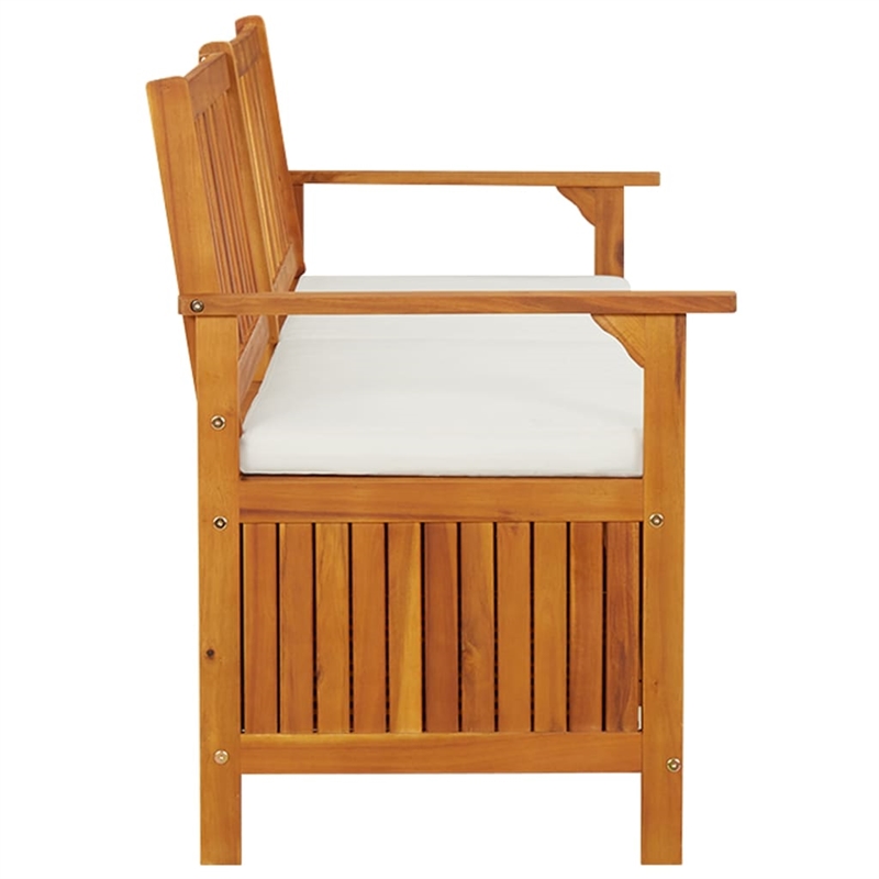 vidaXL Solid Acacia Wood Bench in Brown/White