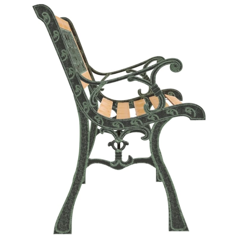 vidaXL Solid Firwood Garden Bench in Black