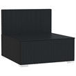 vidaXL PE Rattan Garden Middle Sofa in Black