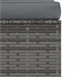 vidaXL PE Rattan Medium Garden Middle Sofa in Grey