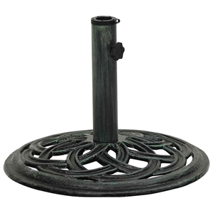vidaXL 17.3&quot Diameter Cast Iron Umbrella Base in Green