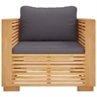 vidaXL Sofa Chair in Dark Grey and Natural Wood