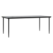 vidaXL Powder-Coated Steel Large Durable Dining Table in Black
