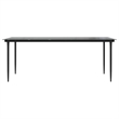 vidaXL Powder-Coated Steel Large Durable Dining Table in Black