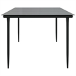 vidaXL Powder-Coated Steel Large Durable Dining Table in Black