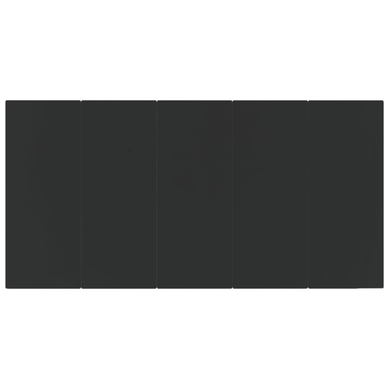 vidaXL Powder-Coated Steel Large Durable Dining Table in Black