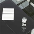 vidaXL Powder-Coated Steel Dining Table in Black