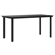 vidaXL Powder-Coated Steel Dining Table in Black