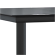 vidaXL Powder-Coated Steel Dining Table in Black