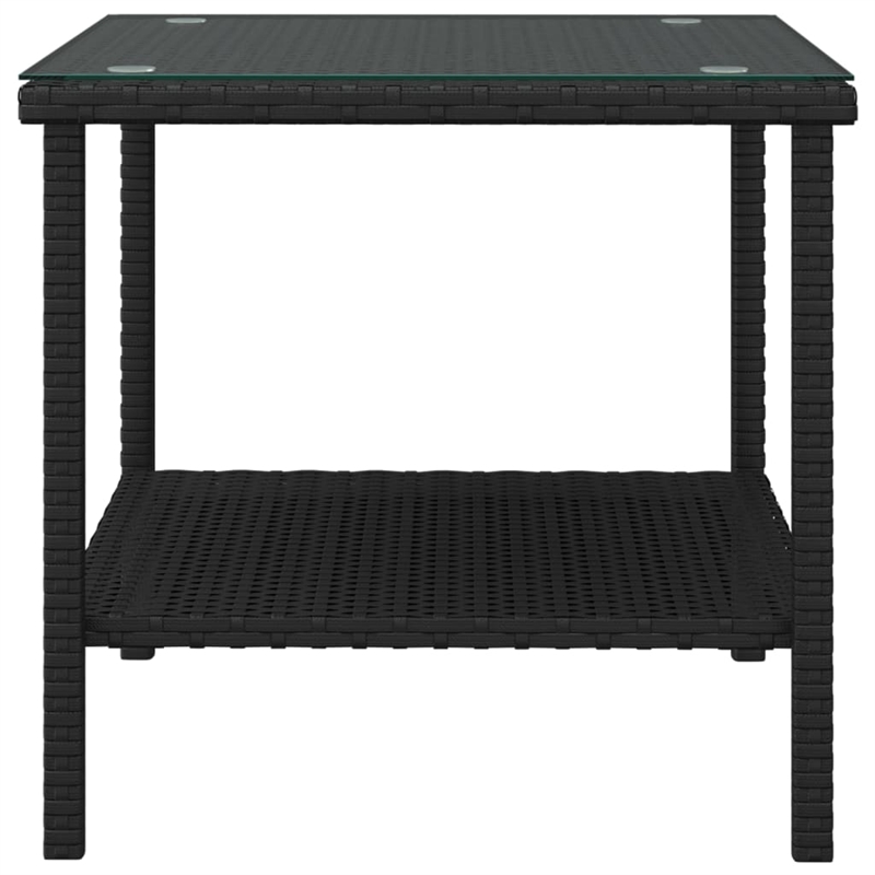 vidaXL Powder-Coated Steel Side Table in Black