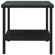 vidaXL Powder-Coated Steel Side Table in Black