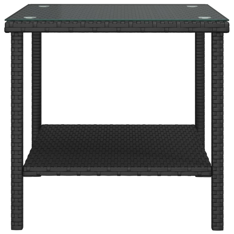 vidaXL Powder-Coated Steel Side Table in Black