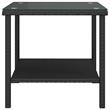 vidaXL Powder-Coated Steel Side Table in Black