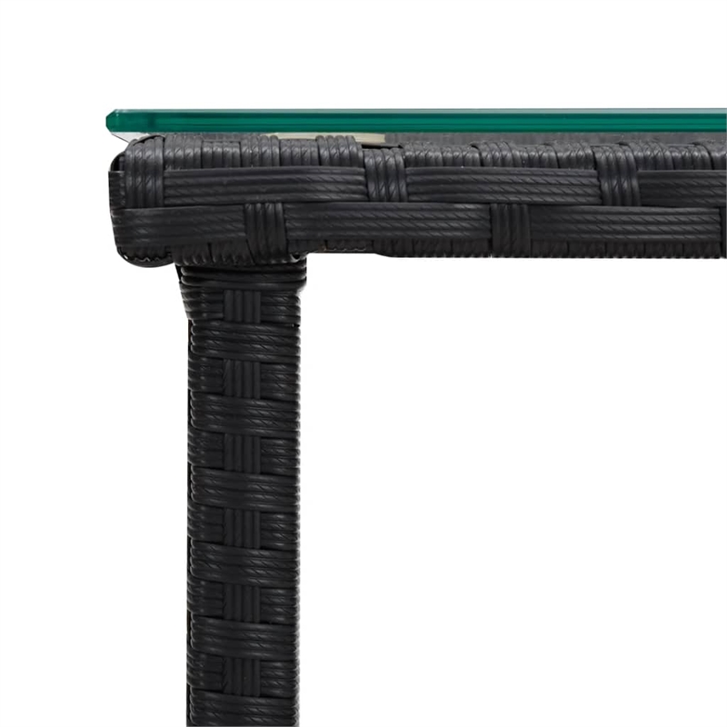 vidaXL Powder-Coated Steel Side Table in Black