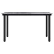 vidaXL Powder-Coated Steel Dining Table in Black