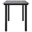 vidaXL Powder-Coated Steel Dining Table in Black