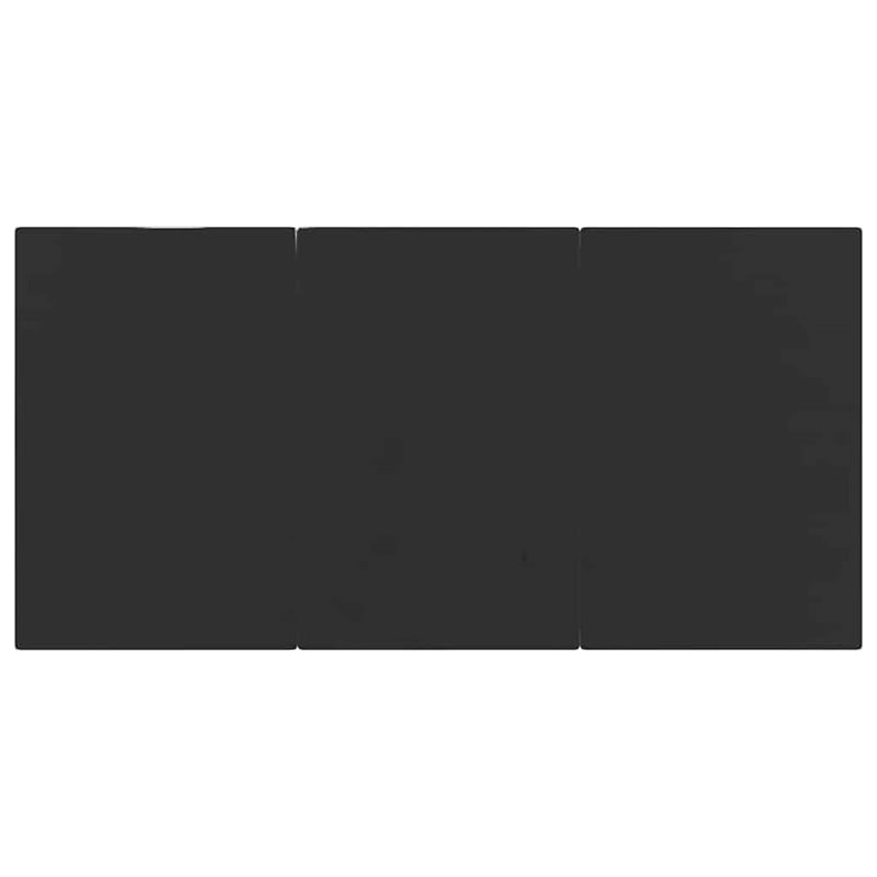 vidaXL Powder-Coated Steel Dining Table in Black