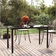 vidaXL Powder-Coated Steel Dining Table in Black
