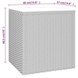 vidaXL PE Rattan Compact Durable Square Side Table in Black
