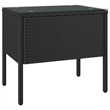 vidaXL Poly Rattan Compact Durable Side Table in Black