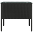 vidaXL Poly Rattan Compact Durable Side Table in Black