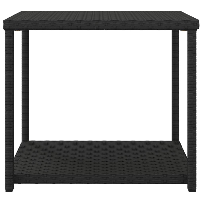 vidaXL PE Rattan Standard Side Table in Black