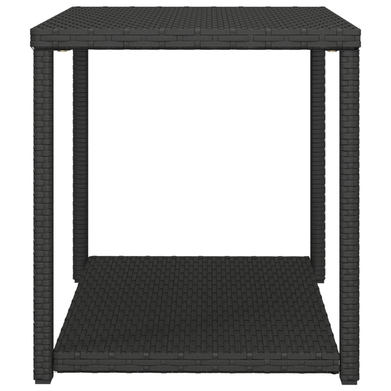 vidaXL PE Rattan Standard Side Table in Black