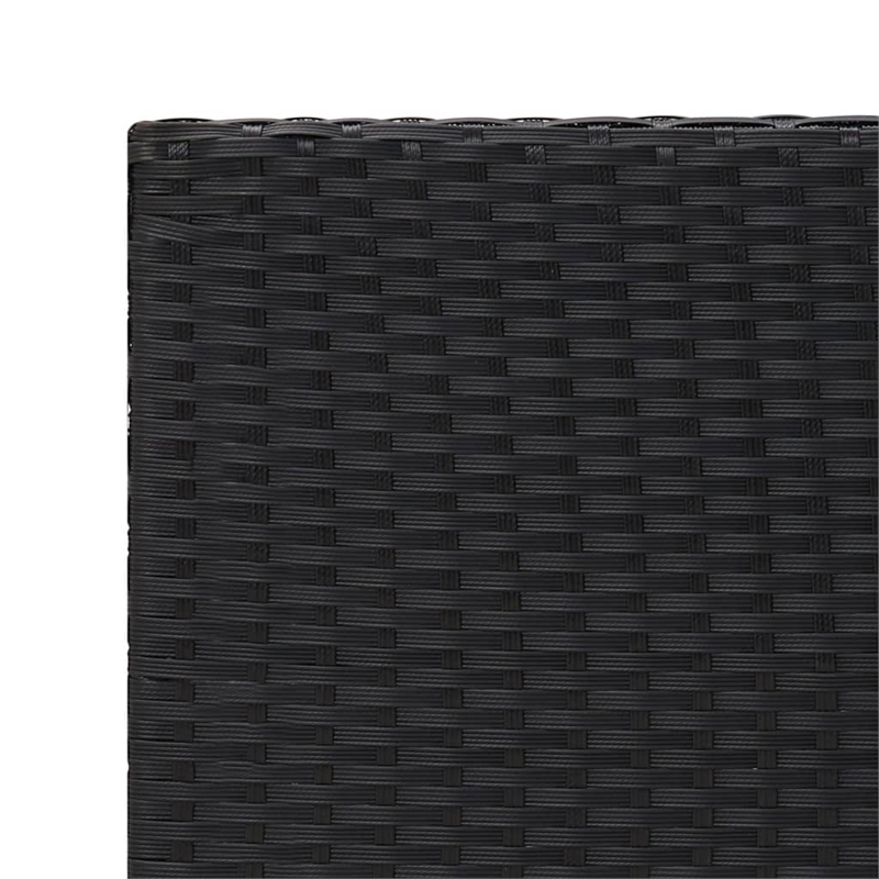 vidaXL PE Rattan Standard Side Table in Black