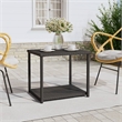 vidaXL PE Rattan Standard Side Table in Black