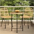vidaXL Tempered Glass Dining Table in Clear