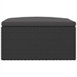 vidaXL Modular PE Rattan Small Garden Footstool in Black