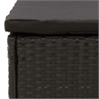vidaXL Modular PE Rattan Small Garden Footstool in Black