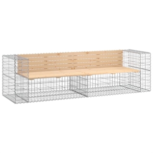 vidaXL Galvanized Steel Large Garden Bench in Natural