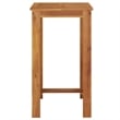 vidaXL Solid Acacia Wood Medium Durable Garden Bar Table in Brown/Natural