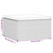 vidaXL PE Rattan Adjustable Square Patio Footrest in Black