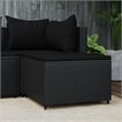 vidaXL PE Rattan Adjustable Square Patio Footrest in Black