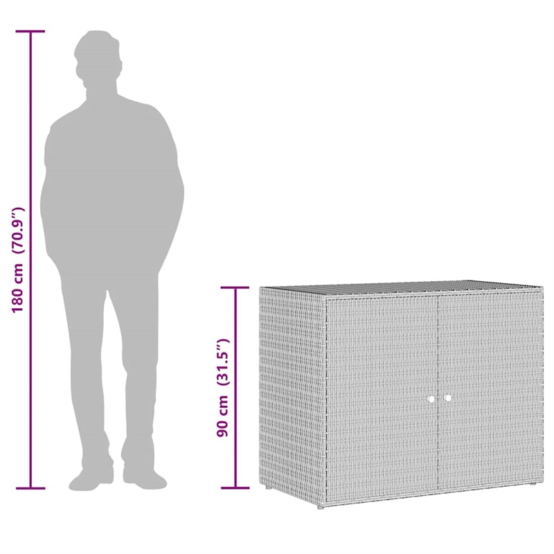 vidaXL Garden Storage Cabinet in Gray