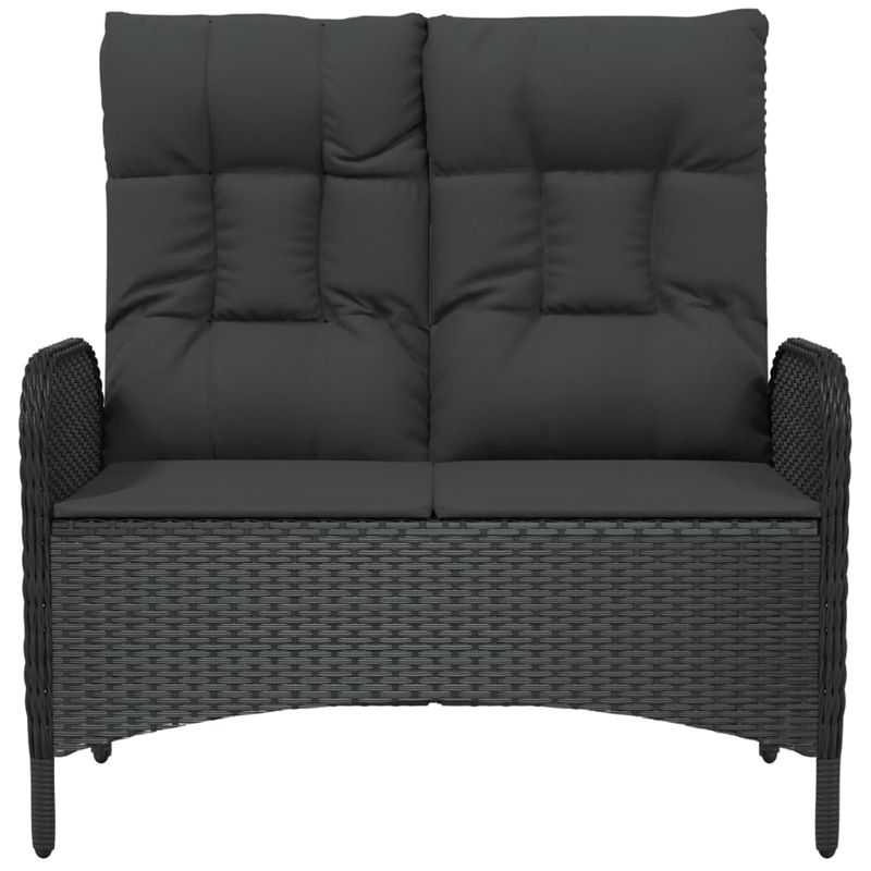 vidaXL Reclining Garden Bench in Black