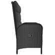 vidaXL Reclining Garden Bench in Black