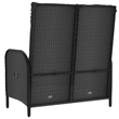 vidaXL Reclining Garden Bench in Black