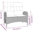 vidaXL Reclining Garden Bench in Black