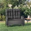 vidaXL Reclining Garden Bench in Black