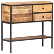 vidaXL Natural Mango Wood Sideboard in Brown/Black Iron