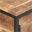vidaXL Natural Mango Wood Sideboard in Brown/Black Iron