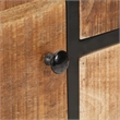 vidaXL Natural Mango Wood Sideboard in Brown/Black Iron