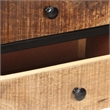 vidaXL Natural Mango Wood Sideboard in Brown/Black Iron