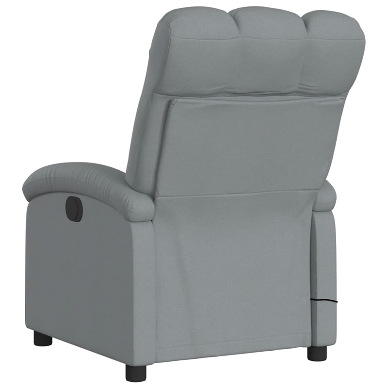 vidaXL Massage Recliner Chair in Light in Gray