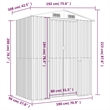 vidaXL Galvanized Steel Large Garden Shed in Dark Brown